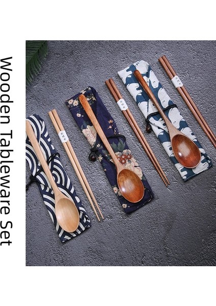 Stil 5 Kaşık Çubuklarını Çatal Çatal Bez Çanta Ahşap Sofra Seti Öğrenciler Yemek Takımı Taşınabilir Seyahat Ortamı Mutfak Aksesuarları (Yurt Dışından) fiyatları