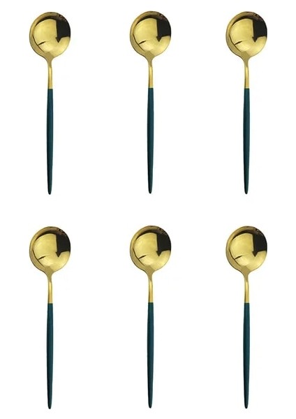 Yeşil Altın 6 Adet Mini Karıştırma Kaşığı Kahve Çay Paslanmaz Çelik Küçük Kaşık Sos Tuz Şeker Siyah Altın Çay Kaşığı Seti Sofra (Yurt Dışından) fiyatları