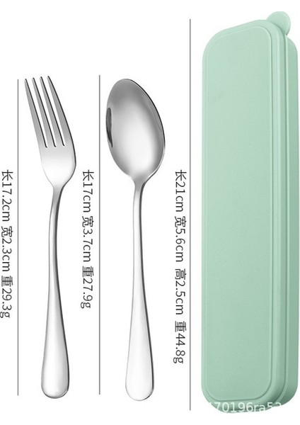 3 Adet Yeşil 1 Taşınabilir Çatal Takım Elbise Saklama Kutusu Chopstick Çatal Kaşık Bıçak Seyahat Sofra Seti Kamp Çatal Bıçak Takımıpaslanmaz Çelik (Yurt Dışından)