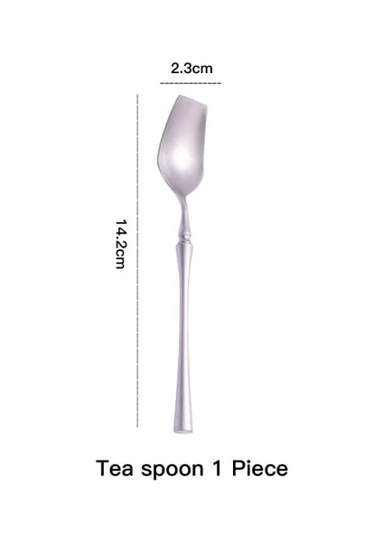 Çay Kaşığı Mat Gümüş 18/10 Paslanmaz Çelik Çatal Sofra Bıçak Buz Kaşığı Salata Kek Çatalı Çubuklarını Sofra Takımı Seti Bulaşık Makinesinde Yıkanabilir (Yurt Dışından)
