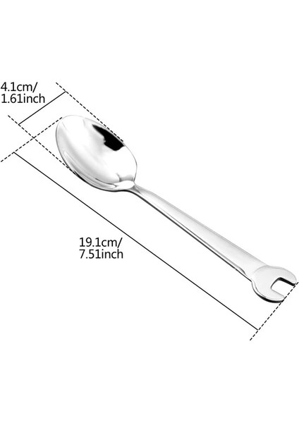 Şerit Kaşık L Paslanmaz Çelik Yemek Takımı Seti Yaratıcı Anahtar Şekli Çatal Kaşık Bıçak Sofra Akşam Yemeği Batı Eşyaları Masa Çatal Seti (Yurt Dışından)