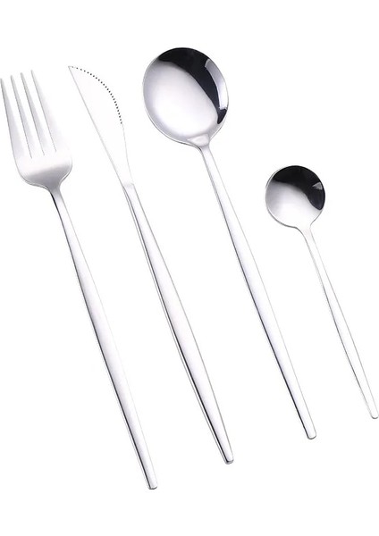 Ana Bıçak Batı Çatal Bıçak Kaşık Seti Biftek Bıçağı Çatal ve Kaşık Takım Elbise 410 Paslanmaz Çelik Düz Sofra Paslanmaz Çelik Ev Çatal Bıçak Takımı (Yurt Dışından) fırsatları