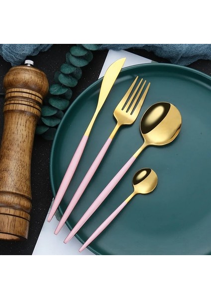 Akşam Yemeği Kinfe 22 cm Ayna Siyah Altın Paslanmaz Çelik Çatal Seti Noel Sofra Yemek Takımı Seti Uzun Saplı Kahve Buz Tatlı Çay Kaşıkları (Yurt Dışından) indirimleri