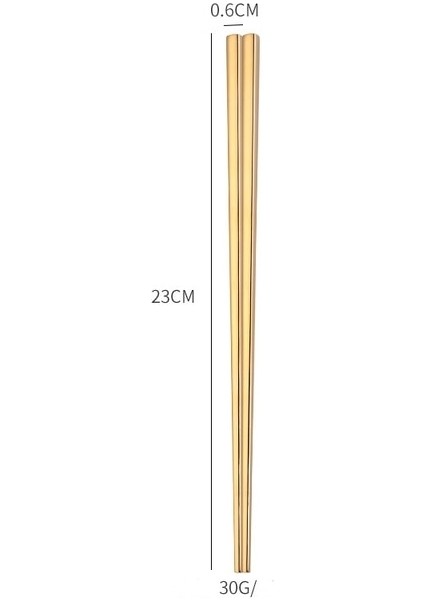 Chopstick 23 cm Ayna Altın Paslanmaz Çelik Çatal Seti Çocuk Çatal Bıçak Çorba Tatlı Buz Kaşığı Komple Akşam Yemeği Yemek Takımı Seti Chopsticks (Yurt Dışından)