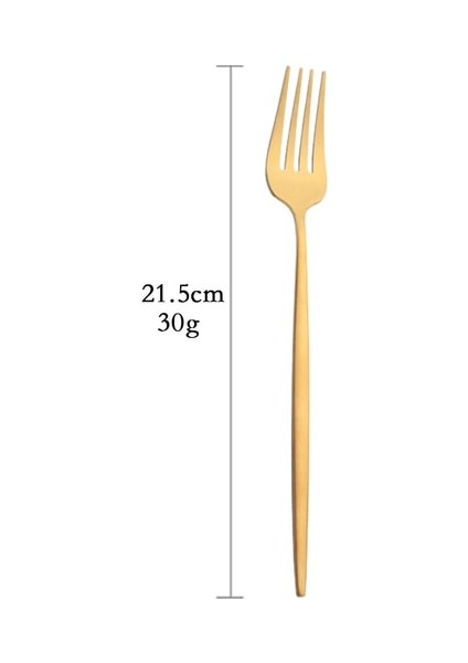 Yemek Çatalı Mat Altın Sofra Paslanmaz Çelik Çatal Bıçak Kaşık Seti Mutfak Sofra Takımı Yemek Çatalı Kaşık Bıçak Kek Çatalı Buz Kaşığı Yemek Takımı Seti (Yurt Dışından)