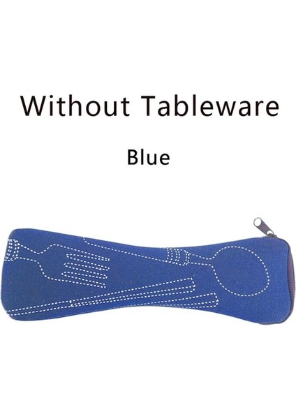 Renk Mavi (Sadece Çanta) Taşınabilir Sofra Çantası Çatal Saklama Çantası Seyahat Ambalaj Saklama Kutusu Piknik Çatal Kaşık Bıçak Kese Çanta (Sofra Olmadan) (Yurt Dışından)