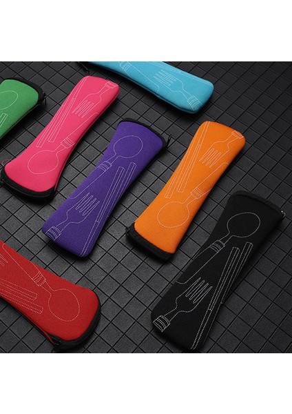 Renk Mavi (Sadece Çanta) Taşınabilir Sofra Çantası Çatal Saklama Çantası Seyahat Ambalaj Saklama Kutusu Piknik Çatal Kaşık Bıçak Kese Çanta (Sofra Olmadan) (Yurt Dışından) modelleri