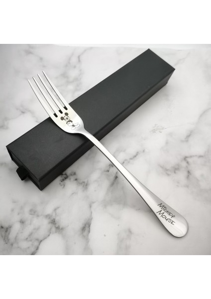 Mickey-Fork-1 Anime Mickey Mouse Karikatür Metal Kaşık Paslanmaz Çelik Mutfak Aksesuarları Kek Meyve Vork Lepel Diner Soep Lange Handvat Servie (Yurt Dışından) modelleri