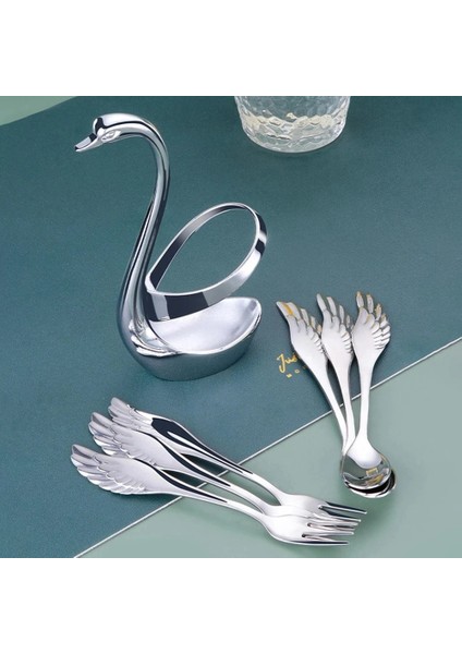 Kuğu Zarif Kuğu Paslanmaz Çelik Karikatür Çocuklar Meyve Çatalları Noel Çocuk Kahve Kaşığı Tatlı Parti Çatal Setleri Öğle Yemeği Akşam Yemeği (Yurt Dışından) fiyatları