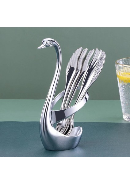 Kuğu Zarif Kuğu Paslanmaz Çelik Karikatür Çocuklar Meyve Çatalları Noel Çocuk Kahve Kaşığı Tatlı Parti Çatal Setleri Öğle Yemeği Akşam Yemeği (Yurt Dışından) modelleri