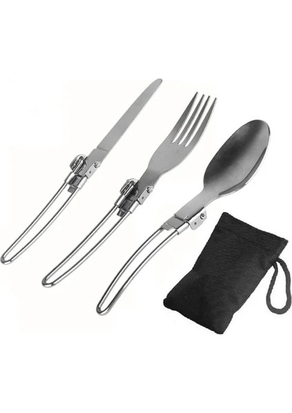 Beyaz Tencere Sırt Çantası Spork Çatal Paslanmaz Çelik Katlanır Bıçak Gereçler Kaşık Seti Combo Piknik Kamp Çatal Bıçak Takımı Sofra Sofra Takımı (Yurt Dışından)