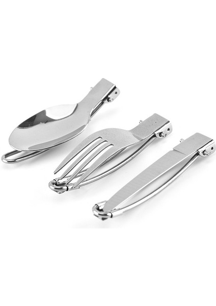 Beyaz Tencere Sırt Çantası Spork Çatal Paslanmaz Çelik Katlanır Bıçak Gereçler Kaşık Seti Combo Piknik Kamp Çatal Bıçak Takımı Sofra Sofra Takımı (Yurt Dışından)