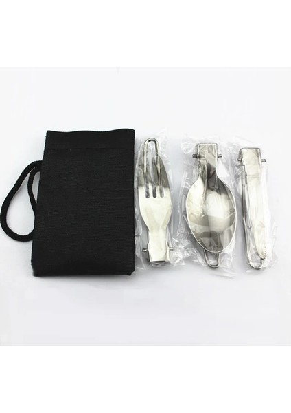 Beyaz Tencere Sırt Çantası Spork Çatal Paslanmaz Çelik Katlanır Bıçak Gereçler Kaşık Seti Combo Piknik Kamp Çatal Bıçak Takımı Sofra Sofra Takımı (Yurt Dışından)