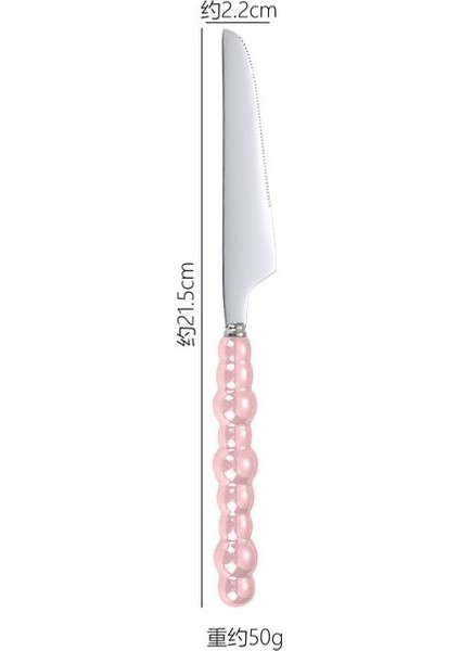 Pembe-Bir Avrupa Tarzı Inci Çatal Bıçak Kaşık Seti Paslanmaz Çelik Yaratıcılık Hediye Sofra Takımı 304 Bıçak Çatal Kaşık Düğün Elmas Yemek Takımı Hediye (Yurt Dışından)