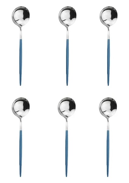 Mavi Gümüş 6 Adet Mini Karıştırma Kaşığı Kahve Çay Paslanmaz Çelik Küçük Kaşık Sos Tuz Şeker Siyah Altın Çay Kaşığı Seti Sofra (Yurt Dışından) fiyatları