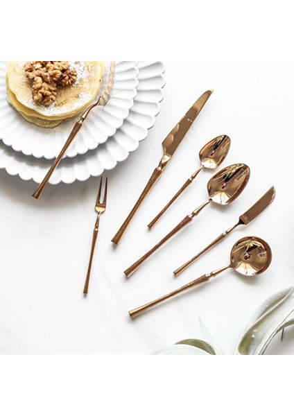 Meyve Çatalı Gül Altın Çatal Bıçak Takımı Yemek Takımı Dropshipping Ayna Cilalı Bıçak Çatal Çorba Kaşığı Yemek Çubukları Gümüş Sofra Takımı Paslanmaz Çelik (Yurt Dışından) modelleri