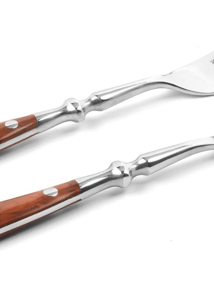 Yemek Kaşığı Sofra Takımı Ahşap Saplı, Biftek Bıçakları Retro Çatal Bıçak Takımı Paslanmaz Çelik Sofra Takımı Salata Çatalı Çatallar Kaşık Bıçaklar Içerir (Yurt Dışından)
