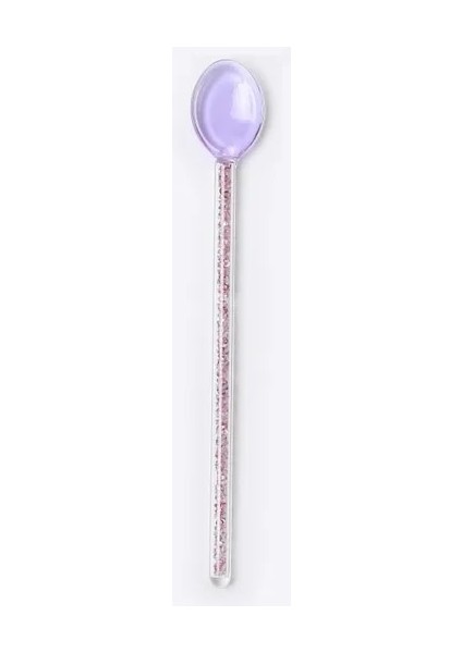 14.4x2.1 Cm-Stil 16 Cam Süt Kaşığı Renkli Şeffaf Kahve Tatlı Karıştırma Kaşıkları Uzun Spiral Saplı Yüksek Sıcaklığa Dayanıklı Mutfak 1 Pc (Yurt Dışından)