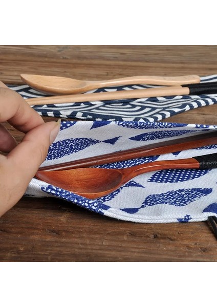 11 Taşınabilir Sofra Çantası Japon Baskı Yeniden Kullanılabilir Içecek Saman Chopstick Çatal Bıçak Takımı Çantası Büzgülü Çanta Çatal Bıçak Takımı Çantası Kaşık Çatal (Yurt Dışından) fırsatları