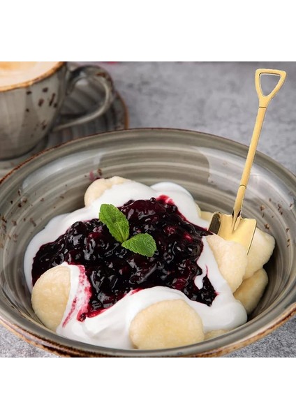 Gümüş B (2 Adet) 4/1 Adet Kürek Kaşık Yaratıcı Paslanmaz Çelik Kahve Çay Kaşığı Dondurma Tatlı Karpuz Mutfak Sofra Çatal Bıçak Takımları (Yurt Dışından) indirimleri