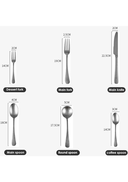 4 Adet Retro Fırçalanmış Paslanmaz Çelik Sofra Seti Gümüş Çatal Bıçak Kaşık Setleri Düğün Çatal Bıçaklar Kaşık Yemek Takımı Seyahat Çatal Bıçak Takımı (Yurt Dışından)