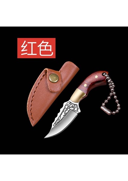 Huangmuxiaodao Pirinç Keskin Bıçak Hediye Renkli Ahşap Düz Bıçak Edc Kendini Savunma Meyve Bıçağı Anahtarlık Kolye Paket Açma Ekspres Kutu Açma Bıçağı (Yurt Dışından)