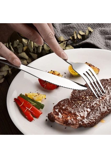 Sharp Spoon2 Paslanmaz Çelik Batı Sofra Çatal Bıçak Takımı Biftek Bıçağı Masa Çatalları Tatlı Kaşıkları Gümüş Yetişkin Çocuk Ev Mutfak Eşyaları (Yurt Dışından) indirimleri