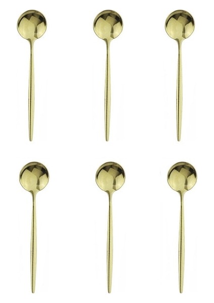 Şampanya 6 Adet Mini Karıştırma Kaşığı Kahve Çay Paslanmaz Çelik Küçük Kaşık Sos Tuz Şeker Siyah Altın Çay Kaşığı Seti Sofra (Yurt Dışından) fiyatları