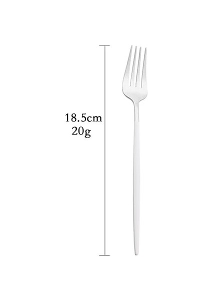 Tatlı Çatalı Beyaz Gümüş Mat Paslanmaz Çelik Yemek Takımı Seti Yemek Bıçağı Tatlı Çatalı Buz Kaşığı Kek Çatal Kahve Kaşığı Flaware Çatal Seti (Yurt Dışından)