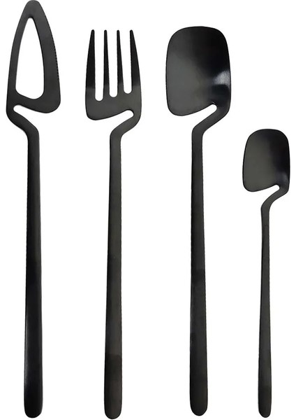 Gümüş Çay Kaşığı 1/4 Adet Sofra Seti Kaşık Çatal Bıçak Çatal Bıçak Takımları Mutfak Aracı Dondurma Tatlılar Çay Kahve Kullanımı Mutfak Yemek Takımı Siyah (Yurt Dışından) fırsatları