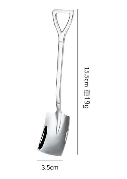 1 Adet Gümüş-B 1 Adet Mini Paslanmaz Çelik Sevimli Çörek Kaşığı Çatal Kek Kahve Tatlı Dondurma Karıştırma Kaşıkları Şeker Karikatür Çocuk Çay Kaşığı (Yurt Dışından)