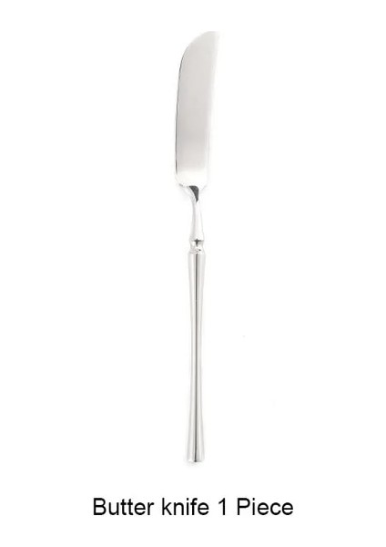 Tereyağı Bıçağı Parlak Gümüş 18/10 Paslanmaz Çelik Lüks Çatal Bıçak Takımı Yemek Takımı Sofra Bıçak Kaşık Çatal Çubuklarını Sofra Takımı Seti Bulaşık Makinesinde Yıkanabilir (Yurt Dışından)
