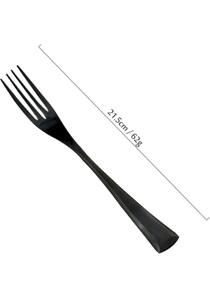 Yemek Çatalı Jankng 1 Parça Siyah Çatal Bıçak Kaşık Seti 18/10 Paslanmaz Çelik Batı Gümüş Gıda Sofra Setleri Çatal Biftek Tereyağı Bıçağı Yemek Takımı (Yurt Dışından)