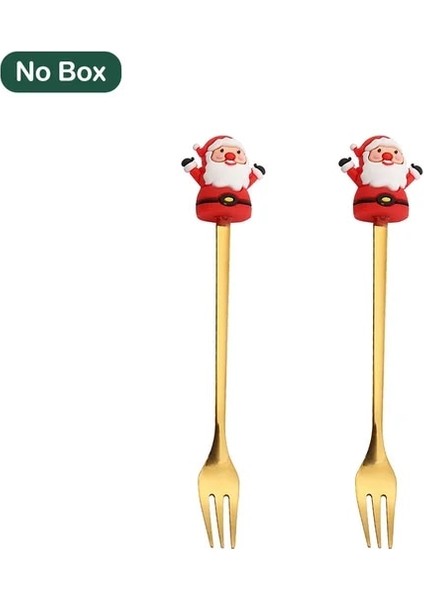 2 Adet-Altın-Kutu Yok Noel Hediyesi Deco Sofra Çatal Seti Elk Noel Ağacı Dekorasyon Tatlı Kaşığı Meyve Çatalı Kahve Kaşığı Çatal Hediye (Yurt Dışından) fiyatları
