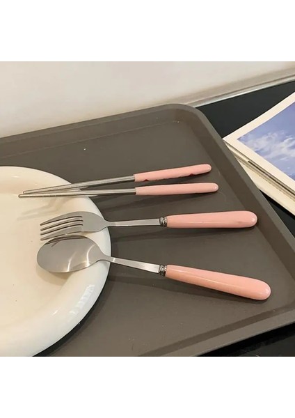 1 Pc Kaşık Zarif Paslanmaz Çelik Sofra Taşınabilir Yaratıcı Ins Tarzı Kaşık Çatal Çubuklarını Mutfak Yüksek Görünüm Seviyesi Yemek Takımı (Yurt Dışından) fırsatları