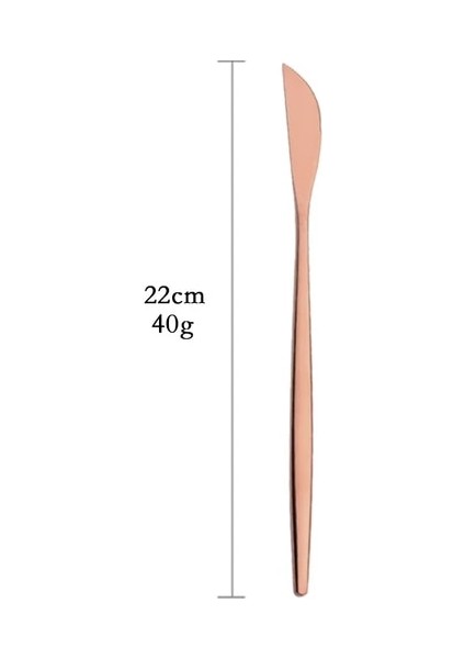 1 Adet Sofra Bıçağı Gül Altın Ayna Çatal Bıçak Kaşık Seti Meyve Çatalı Kaşık Tatlı Bıçakları Düğün Yemek Takımı Paslanmaz Çelik Sofra Takımı Yemek Sofra Seti (Yurt Dışından)