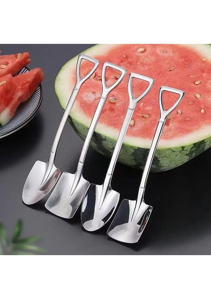 Gümüş Typeb 1 Takım Kürek Kaşık Paslanmaz Çelik Çay Kaşığı Karpuz Kaşığı Yaratıcı Kahve Kaşığı Dondurma Tatlı Kaşığı Sofra Seti (Yurt Dışından) fırsatları