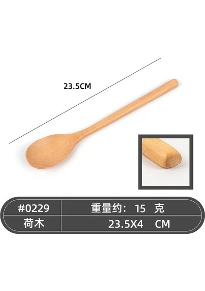 Kaşık 23.5x4 cm B 3 Adet Tahta Kaşık Çatal Çubuklarını Üç Parçalı Set Öğrenci Taşınabilir Ahşap Sofra Seti Lotus Ağacı Ahşap Kütük Malzeme Düz Renk (Yurt Dışından)