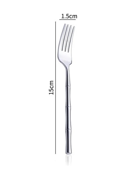 Salata Çatalı Bambu Yaratıcı Çatal Bıçak Takımı, 304 Paslanmaz Çelik Batı Sofra Takımı, Biftek Çatalı Kaşık Yemek Takımı Sofra Takımı Bulaşık Makinesinde Yıkanabilir (Yurt Dışından)