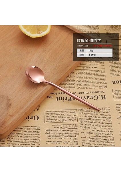 Gül Kahve Kaşığı Kaşık Çatal Çatal Bıçak Takımı Biftek Bıçağı Paslanmaz Çelik Tatlı Sofra Takımı Tatlı Çorba Karıştırma Kaşık Çatal Yemek Takımı Mutfak Aksesuarı (Yurt Dışından)