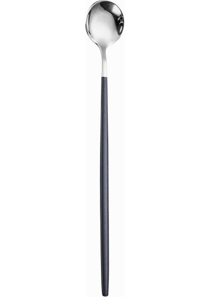 Chopstick 23 cm Siyah Gümüş Çatal Kaşık Bıçak Paslanmaz Çelik Çatal Seti Sofra Çubuklarını Yemek Takımı Seti Gümüş Çay Kaşığı Sofra Takımı Seti (Yurt Dışından)