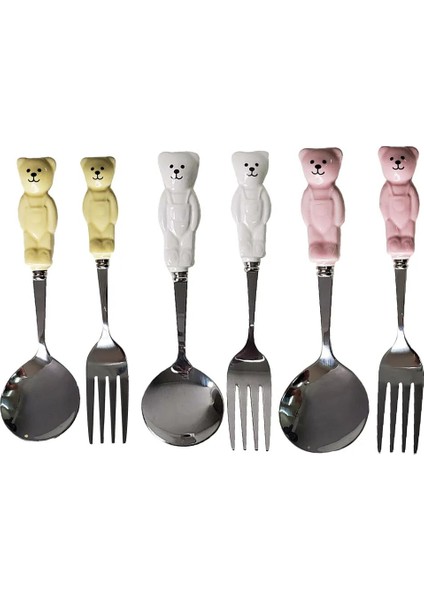 Pembe Kaşık Çatal 2 Adet/takım 304 Paslanmaz Çelik Kahve Kaşığı Karpuz Dondurma Kaşığı Çay Kaşığı Tatlı Kaşığı Çatal Çocuk Yaratıcı Sofra (Yurt Dışından) fiyatları