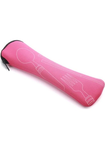 Pembe Taşınabilir Sofra Çantası Seyahat Ambalaj Saklama Kutusu Yemek Takımı Piknik Çatal Kaşık Çantası Çatal Bıçak Takımı Yemek Takımı Yemek Takımı Olmadan (Yurt Dışından) fırsatları