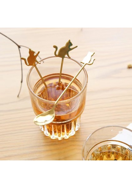 D3 Japon Kedi Kaşık Çatal Sevimli Karikatür Kedi Balık Kahve Kaşığı Yaratıcı Kek Tatlı Kaşığı Meyve Çatalı (Yurt Dışından) fırsatları