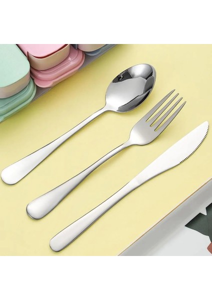 Pembe 3 3 Adet/takım Taşınabilir Paslanmaz Çelik Çatal Takım Elbise Depolama Chopstick Sofra Çatal Seti Seyahat Kamp Bıçak Çatal Bıçak Takımı Kutusu Kaşık (Yurt Dışından)