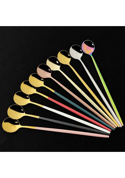 6 Adet Siyah Gümüş 6 Adet Siyah Uzun Hangdle Kaşık Cilalı Karıştırma Içecek 304 Paslanmaz Çelik Yemek Takımı Sofra Çatal Bıçak Takımı Dondurma Kaşık Seti (Yurt Dışından) modelleri