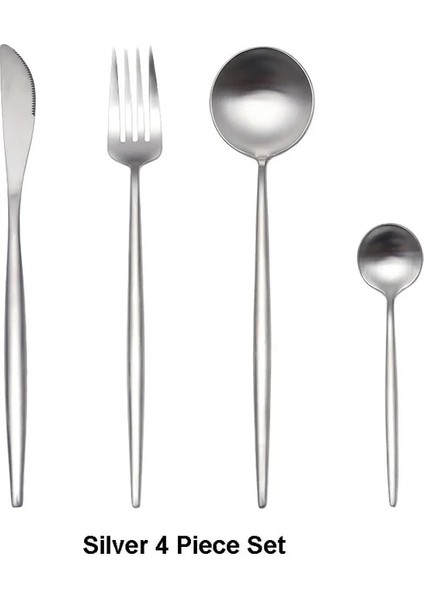 Gümüş Mat Siyah Altın 18/10 Paslanmaz Çelik Çatal Sofra Bıçak Kahve Kaşığı Salata Çatal Çubuklarını Sofra Takımı Seti Bulaşık Makinesinde Yıkanabilir (Yurt Dışından) fiyatları