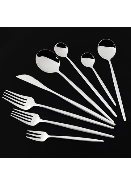 1 Adet Tatlı Kaşığı Yemek Takımı Batı Ayna Gümüş Çatal Bıçak Kaşık Seti Paslanmaz Çelik Sofra Ev Çatal Kaşık Bıçak Mutfak Gümüş Yemek Takımı (Yurt Dışından) indirimleri