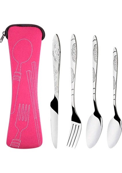Bk 4 Adet Paslanmaz Çelik Bıçaklar Çatal Kaşık Aile Seyahat Kamp Çatal Bıçak Takımı Eyeful Kamp Açık Piknik Mini Sofra Seti 4 Adet (Yurt Dışından) fırsatları