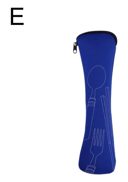 E Taşınabilir Sofra Çantası Çatal Kaşık Bıçak Çubuklarını Ambalaj Saklama Kutusu Yemek Takımı Piknik Organizatör Vaka Yemek Takımı Olmadan (Yurt Dışından)